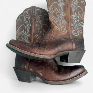 Ariat Cowboy Boots Brown with Blue stitching